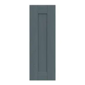 Alpinia Matt dusk blue wood effect Shaker Highline Cabinet door (W)250mm (H)715mm (T)18mm