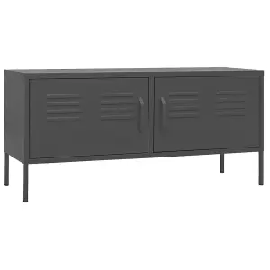 Berkfield TV Cabinet Anthracite 105x35x50 cm Steel