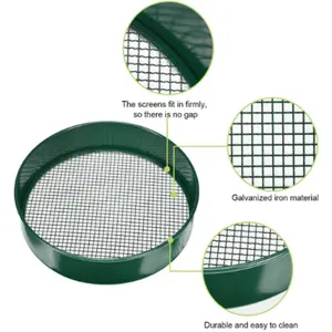 Garden Sieve Soil Sieve Metal Large Riddle Garden Riddle - Ideal Gardening Tool, Soil Sifter and Compost Filter 6mm 1/4 I