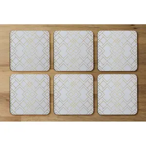 Square 6 Piece Coaster Set (Set of 6)