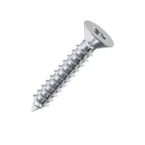 Picardy Pozi Countersunk Zinc Plated Screw (Pack Of 200) Silver (1 1/2 x 12)