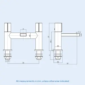 Nes Home Matt Black Handleless Futuristic Bath Filler Tap Deck Mounted Brass