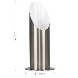 ValueLights Pair Of Brushed Chrome Table Floor Standing Uplighter Wall Wash Lamps