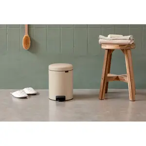 Brabantia NewIcon 3 Litre Soft Closing Pedal Bin Soft Beige