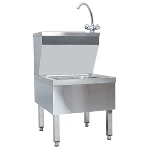 Berkfield Commercial Hand Wash Sink with Faucet Freestanding Stainless Steel