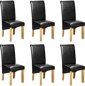 Astin Upholstered Dining Chair (Set Of 6) Three Posts Upholstery Colour: Black