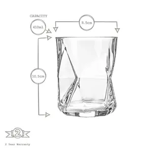 Cassiopea Whisky Glasses Black / 410ml / 12