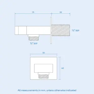 Nes Home Olive 3 Way Square Concealed Thermostatic Mixer Valve Hand Held Bath Shower Kit