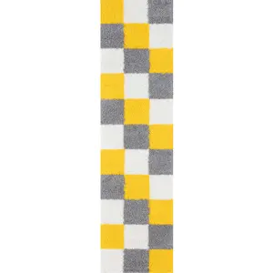 Myshaggy Collection Rugs Geometric Design  381 Yellow