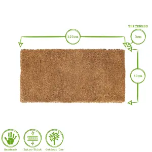 Nicola Spring Premium Handmade Coir Door Mat - 120cm x 60cm