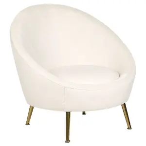 Armchair LANGA Velvet Off-White