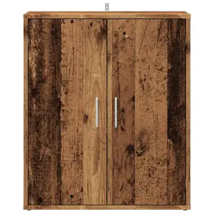 Berkfield Shoe Cabinet Old Wood 60x35x70 cm Engineered Wood