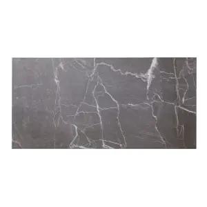 Colours Elegance Silver Gloss Marble effect Ceramic Indoor Wall & floor Tile, Pack of 7, (L)600mm (W)300mm