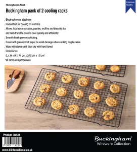 Buckingham Pack of 2 Black Cooling Rack 41 cm - Black