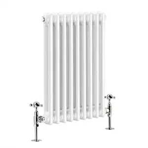 G-Rad White Double Column Horizontal Radiator - (H) 600 x (W) 415mm