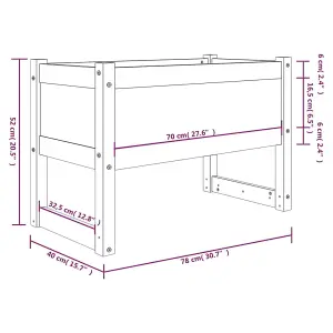 Berkfield Planter Honey Brown 78x40x52 cm Solid Wood Pine