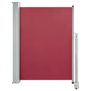 Berkfield Patio Retractable Side Awning 100x300 cm Red