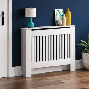 Vida Designs Chelsea Medium White MDF Radiator Cover