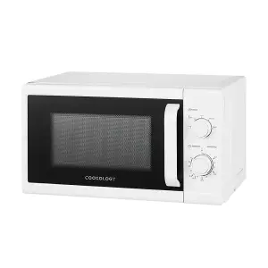 Cookology 800W Microwave 20L Manual Control Freestanding - CMAFS20LWH White