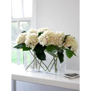 Bloom Artificial Single Belle Epoque Hydrangea Flower Stem - Faux Fake Silk Flower Indoor Floral Home Decoration - Measures L60cm