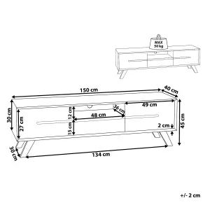 Beliani Modern TV Stand White FORESTER