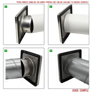 Kair 125mm Wall Outlet - Gravity Grille Stainless Steel Ducting Vent