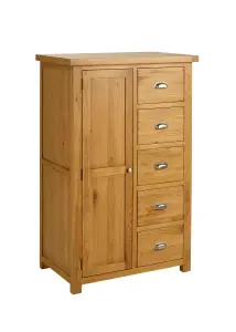 Birlea Woburn 1 Door 5 Drawer Wardrobe Oak