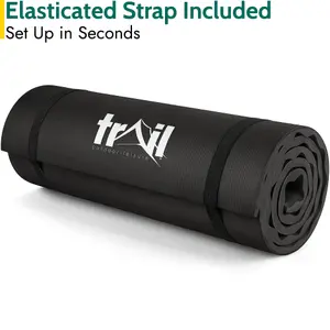 Contour Camping Mat 15mm Thick Sleeping Roll Pad Waterproof Lightweight Black Trail