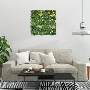 Artificial Plant Flower Living Wall Panels Realistic - Cliff Side - Indoor / Outdoor - 1m x 1m - Home, Garden, Office