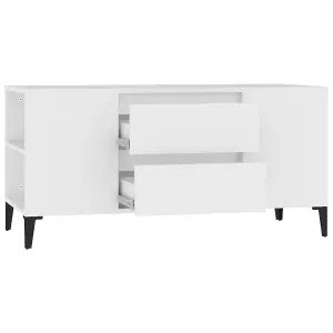 Berkfield TV Cabinet White 102x44.5x50 cm Engineered Wood