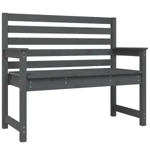 Berkfield Garden Bench Grey 109x48x91.5 cm Solid Wood Pine