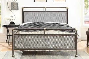 Cambridge Industrial Style Metal King Size Bed Frame 5ft