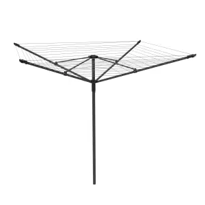 BetterDri Brown Steel 4 Arm Garden Rotary airer, 50m