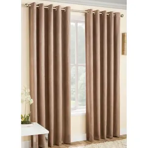 Biller Eyelet Thermal Light Reducing Curtain (Set of 2) Latte / 117cm Width x 229 cm Drop