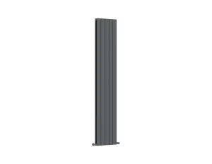 G-Rad Anthracite Double Column Flat Vertical Aluminium Radiator - 1800x366mm