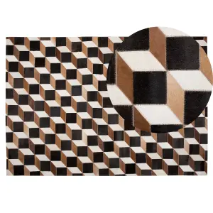 Cowhide Area Rug 140 x 200 cm Brown ALPKOY