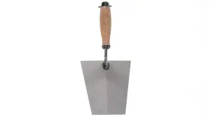 Toolty Bucket Trowel with Cork Handle 200mm Grinded Carbon Steel for Brickwork and Plastering Rendering Masonry DIY