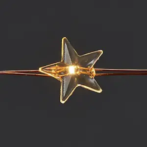 20 Warm white Star wire LED With timer function String lights with 1.82m Copper cable