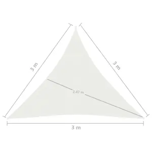 Berkfield Sunshade Sail 160 g/m2 White 3x3x3 m HDPE