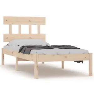 Berkfield Bed Frame Solid Wood 90x200 cm