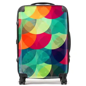 Colourful Grunge Circle Pattern Suitcase - Medium