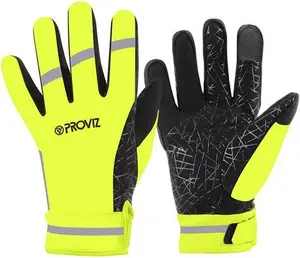 Waterproof Cycling Gloves - Unisex - Medium - Proviz - Classic - Yellow - Gift For A Cyclist