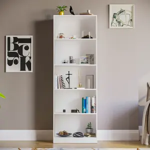 Ronald Bookcase White / 175 cm H x 60 cm W