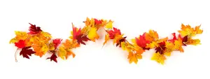 Pack of 2 Best Artificial 175cm (6ft) Large Maple Leaf Autumn Halloween Garlands