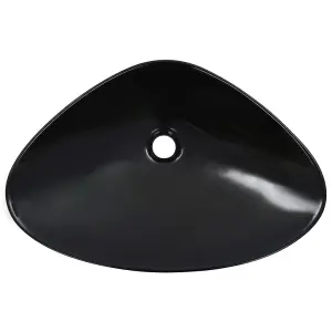 Berkfield Wash Basin 58.5x39x14 cm Ceramic Black