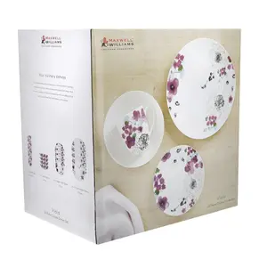 Viola 16 Piece Porcelain China Dinnerware Set - Service for 4