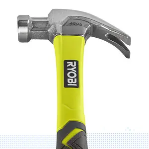 Ryobi Fibreglass Curved Claw Hammer (450g) RHHCC450