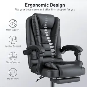 Executive Office Chair with Footrest,Computer Chair with Tilt Function for Home Office Working