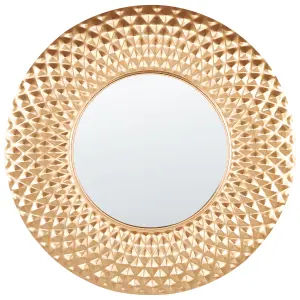 Beliani Glam Wall Mirror COMBE Metal Gold