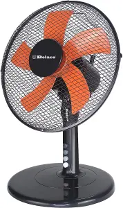 Belaco 12" Desk Fan - Black / Orange